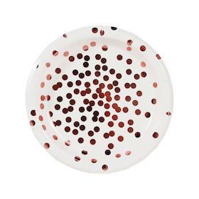Rose Gold Confetti  - Cake Plates 